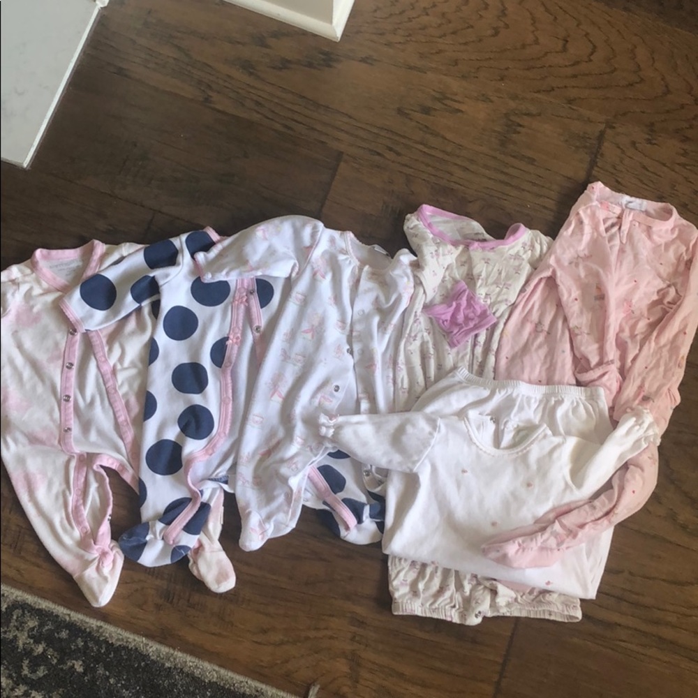 Bundle of 6 sleepers for baby girl